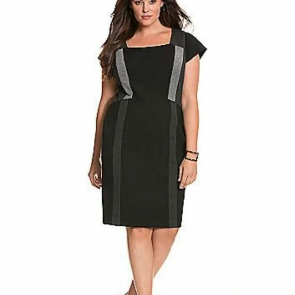 6th & LN Lane Bryant Colorblocked Pencil Dress - Picture 1 of 8
